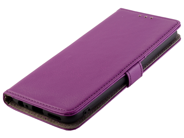 Synthetic Leather Wallet Case with Stand for Realme 7 Pro - Purple