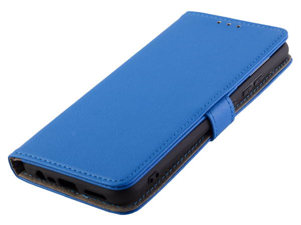 Synthetic Leather Wallet Case with Stand for Realme C12 - Blue