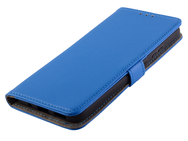 Synthetic Leather Wallet Case with Stand for Nokia 3.4 - Blue