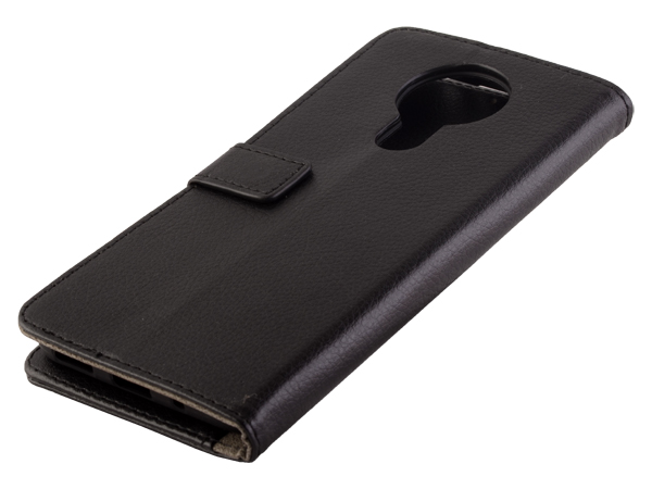 Synthetic Leather Wallet Case with Stand for Nokia 3.4 - Black Leather Wallet Case