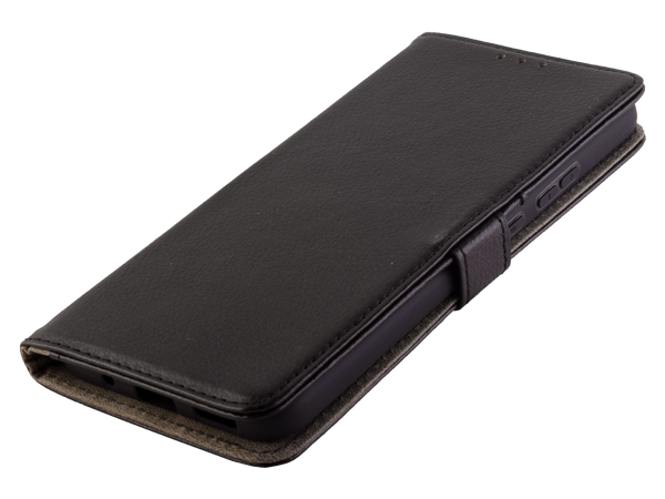 Synthetic Leather Wallet Case with Stand for Nokia 3.4 - Black