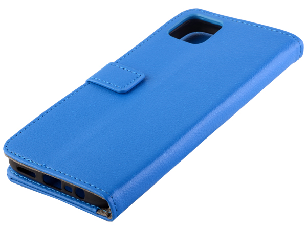 Synthetic Leather Wallet Case with Stand for Realme C11 - Blue Leather Wallet Case