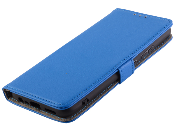 Synthetic Leather Wallet Case with Stand for Realme C11 - Blue