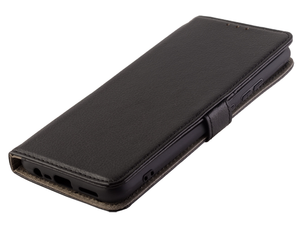 Synthetic Leather Wallet Case with Stand for Realme C11 - Black