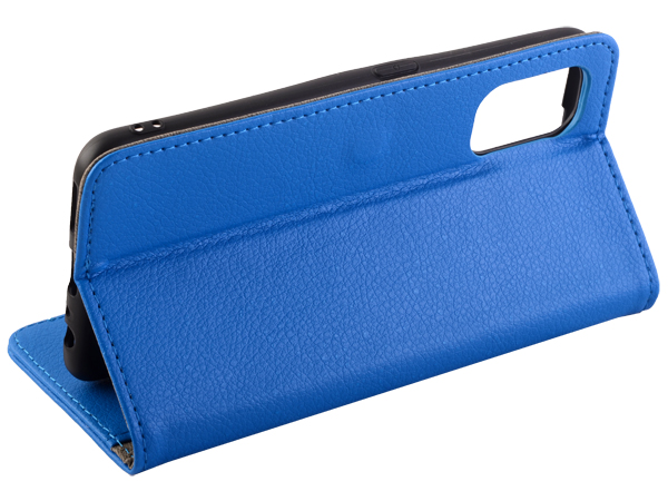 Synthetic Leather Wallet Case with Stand for Realme 7 Pro - Blue