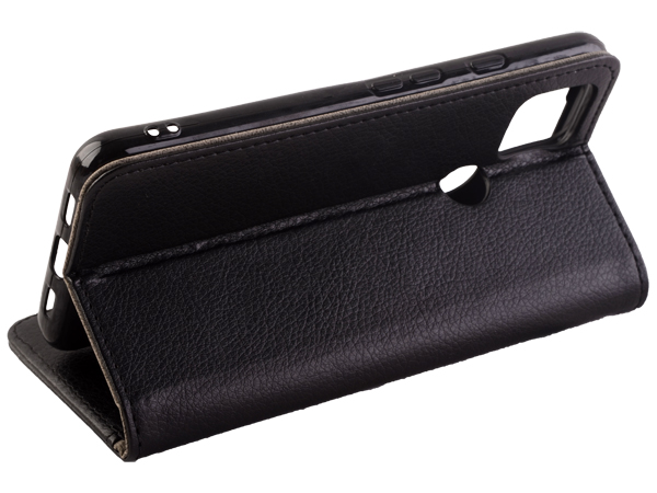 Synthetic Leather Wallet Case with Stand for Google Pixel 4a 5G - Black