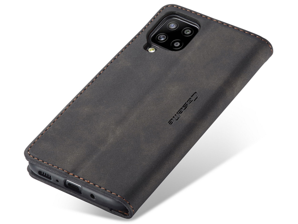 CaseMe Slim Synthetic Leather Wallet Case with Stand for Samsung Galaxy A42 5G - Charcoal