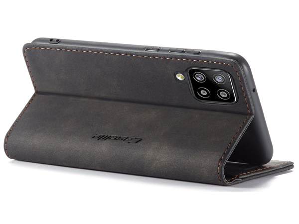 CaseMe Slim Synthetic Leather Wallet Case with Stand for Samsung Galaxy A42 5G - Charcoal