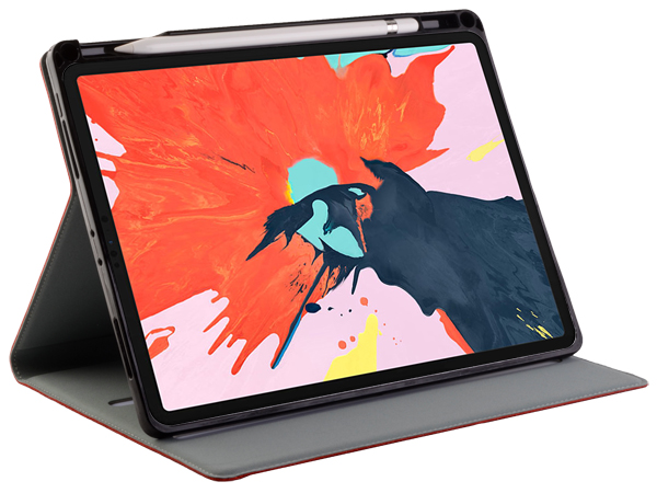 Premium Genuine Leather Slim Portfolio Case with Stand for iPad Pro 11 2nd Gen (2020) - Red