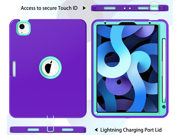 Impact Case for iPad Air 4 / Air 5 - Purple/Mint