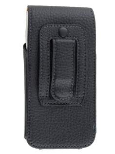 Textured Synthetic Leather Vertical Belt Pouch - Mobile Only