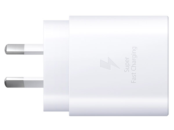 Genuine Samsung 25W USB-C Super Fast Charger with USB-C to USB-C cable - White