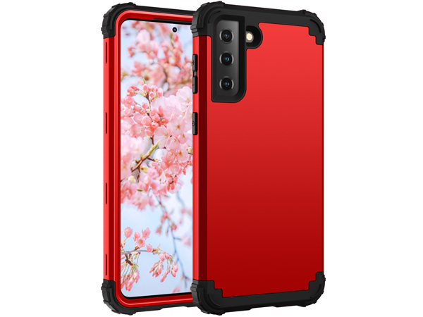 Defender Case for the Samsung Galaxy S21 - Red Impact Case