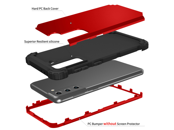 Defender Case for the Samsung Galaxy S21+ - Red