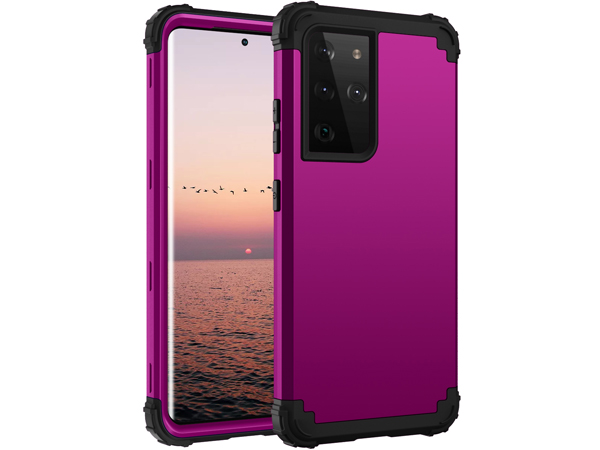 Defender Case for the Samsung Galaxy S21 Ultra - Purple Impact Case