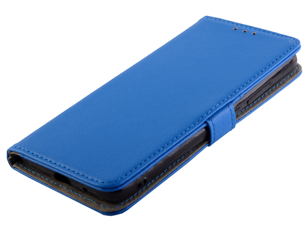Synthetic Leather Wallet Case with Stand for Nokia C3 (2020) - Blue