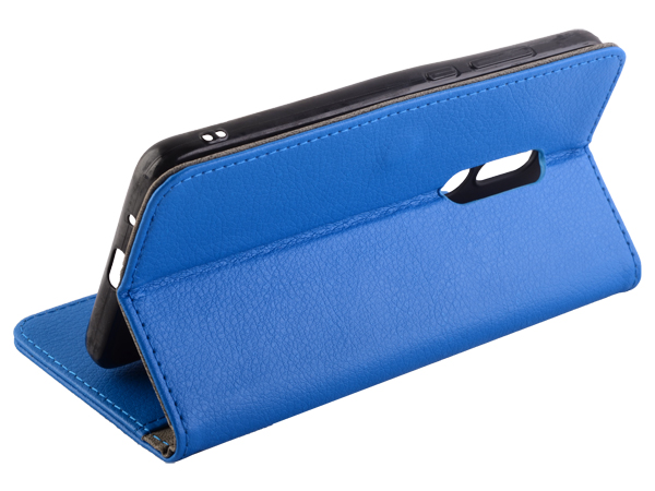Synthetic Leather Wallet Case with Stand for Nokia C3 (2020) - Blue