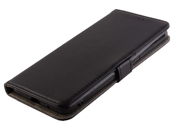 Synthetic Leather Wallet Case with Stand for Nokia C3 (2020) - Black