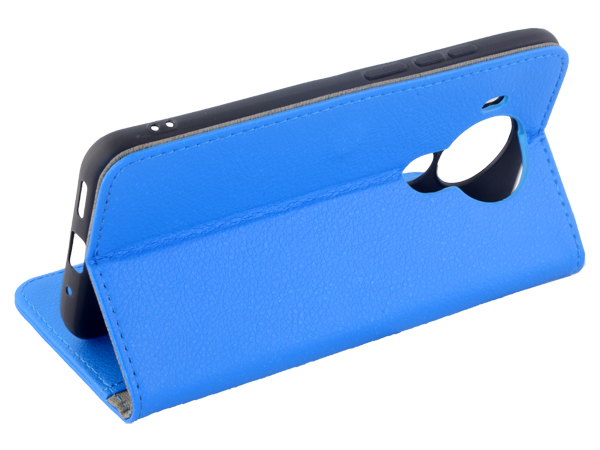 Synthetic Leather Wallet Case with Stand for Nokia 5.4 - Blue