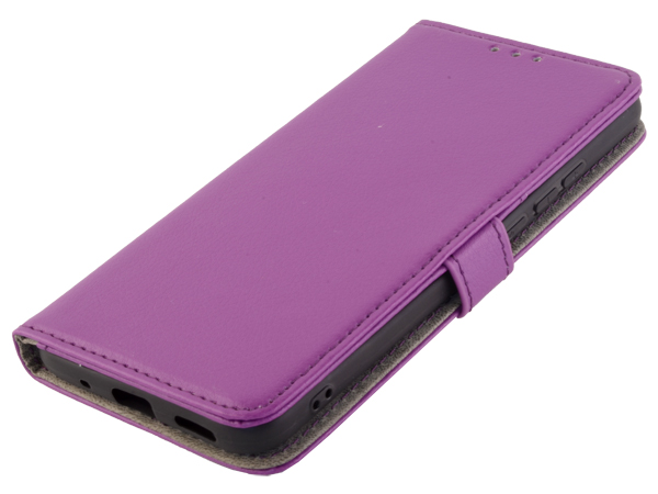 Synthetic Leather Wallet Case with Stand for Nokia 5.4 - Purple