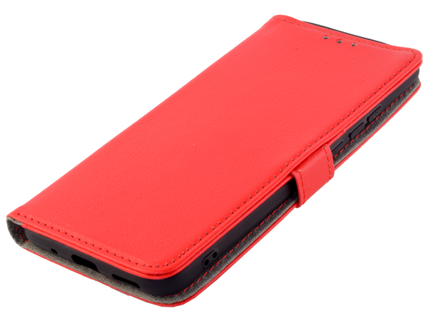 Synthetic Leather Wallet Case with Stand for Nokia 5.4 - Red