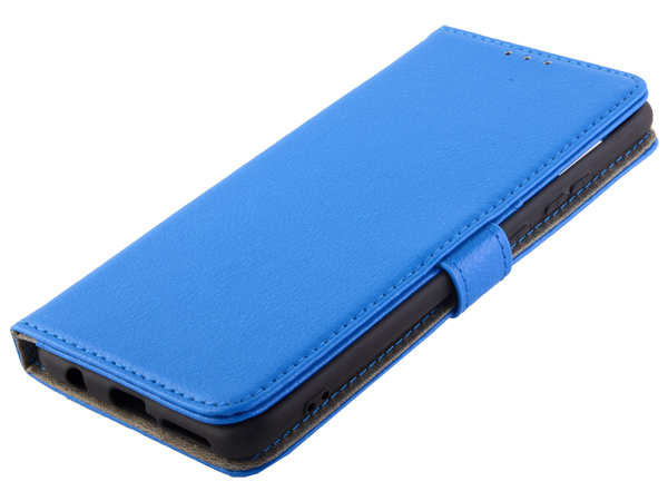 Synthetic Leather Wallet Case with Stand for Motorola Moto G 5G - Blue