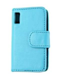 F480 Side Synthetic Leather Flip Case - Blue