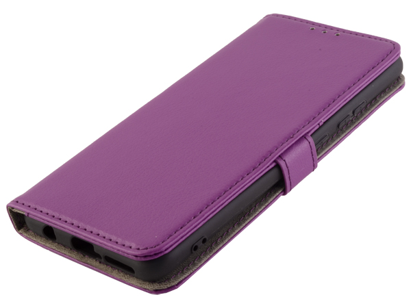 Synthetic Leather Wallet Case with Stand for Motorola Moto G 5G - Purple
