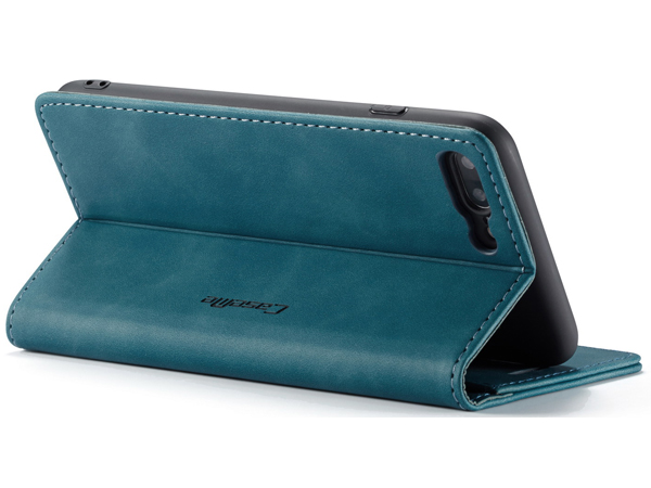 CaseMe Slim Synthetic Leather Wallet Case with Stand for iPhone 6 Plus/6s Plus - Teal Leather Wallet Case