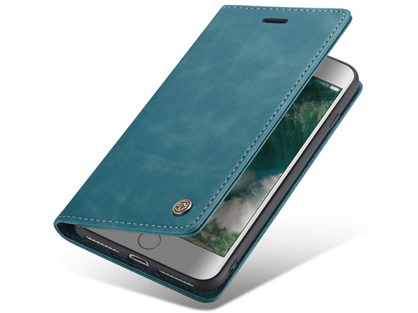 CaseMe Slim Synthetic Leather Wallet Case with Stand for iPhone 6 Plus/6s Plus - Teal