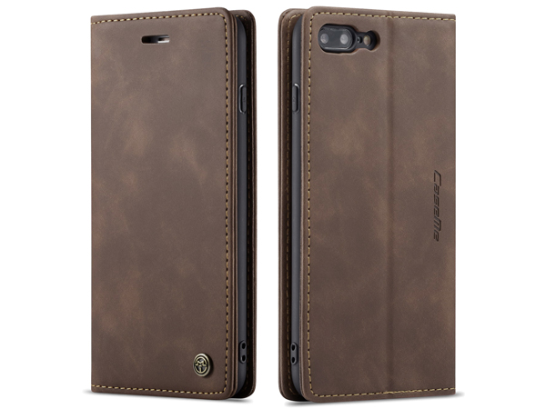CaseMe Slim Synthetic Leather Wallet Case with Stand for iPhone 6 Plus/6s Plus - Chocolate