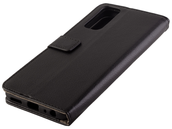 Synthetic Leather Wallet Case with Stand for vivo Y11s - Black Leather Wallet Case