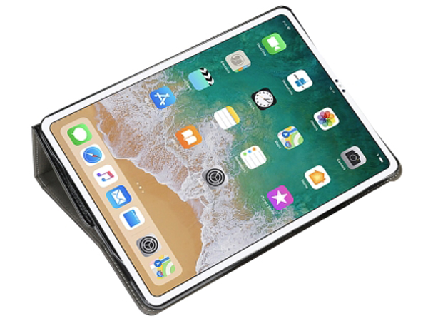 Synthetic Leather Flip Case with Stand for iPad Pro 12.9 (2017) - Black