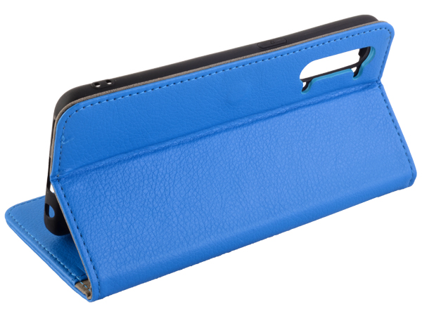 Synthetic Leather Wallet Case with Stand for OPPO Find X2 Lite - Blue