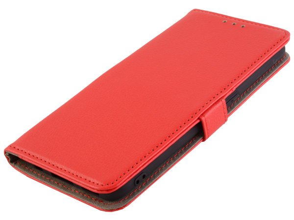 Synthetic Leather Wallet Case with Stand for OPPO Find X2 Lite - Red