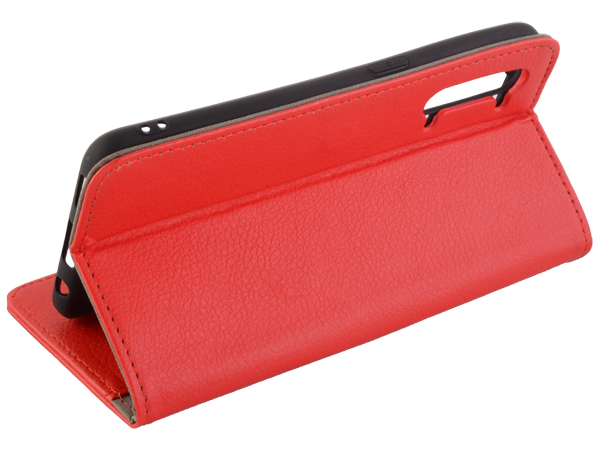 Synthetic Leather Wallet Case with Stand for OPPO Find X2 Lite - Red