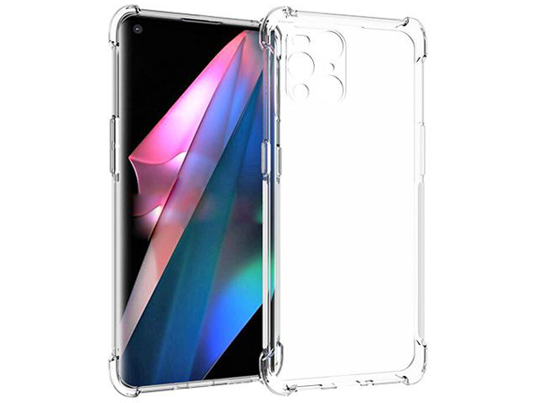 Gel Case with Bumper Edges for OPPO Find X3 Pro 5G - Clear Soft Cover