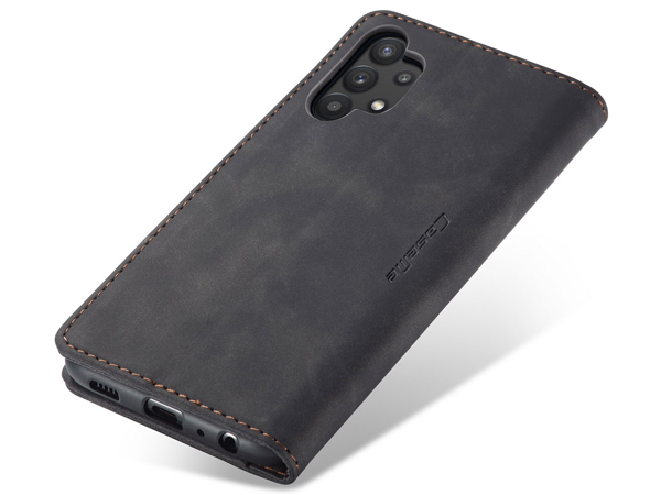 CaseMe Slim Synthetic Leather Wallet Case with Stand for Samsung Galaxy A32 5G - Charcoal