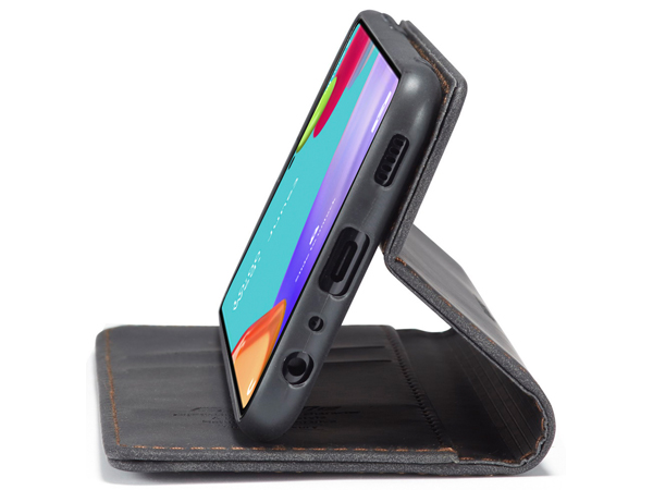 CaseMe Slim Synthetic Leather Wallet Case with Stand for Samsung Galaxy A32 5G - Charcoal