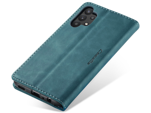 CaseMe Slim Synthetic Leather Wallet Case with Stand for Samsung Galaxy A32 5G - Teal