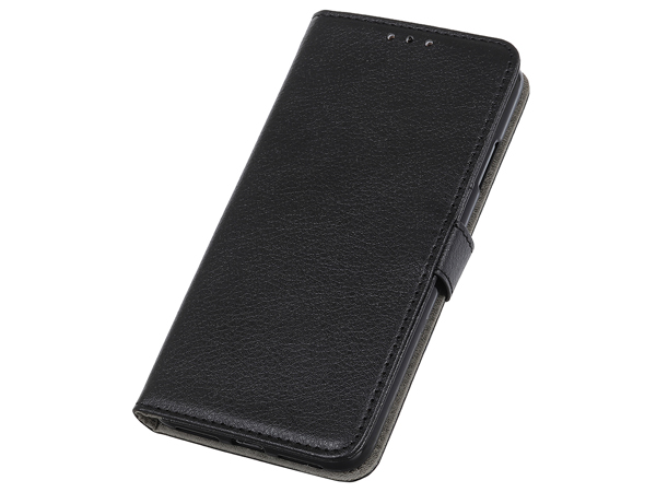 Synthetic Leather Wallet Case with Stand for iPhone SE 2 / SE 3 - Black