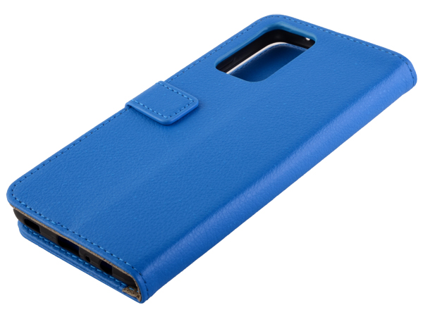 Synthetic Leather Wallet Case with Stand for Samsung Galaxy A72 - Blue Leather Wallet Case