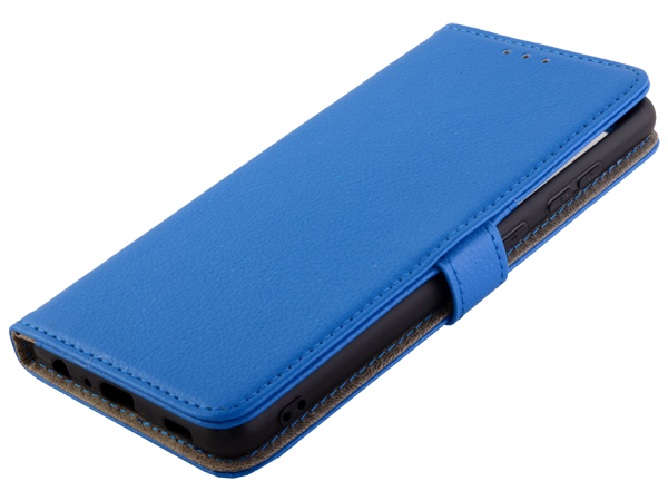 Synthetic Leather Wallet Case with Stand for Samsung Galaxy A72 - Blue