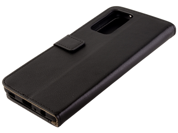Synthetic Leather Wallet Case with Stand for Samsung Galaxy A72 - Black Leather Wallet Case