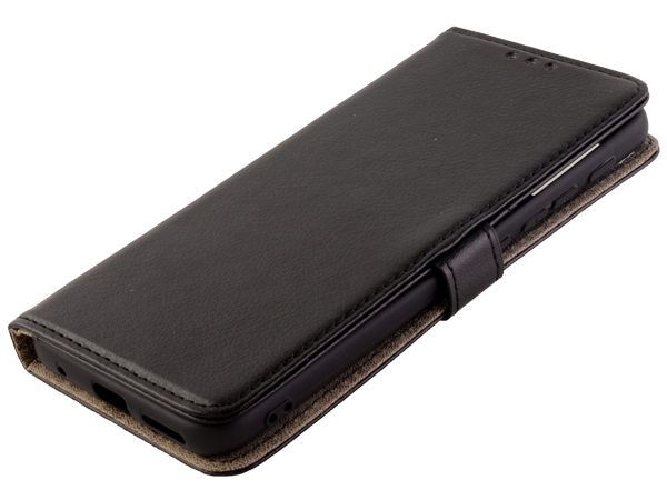Synthetic Leather Wallet Case with Stand for Motorola Moto G10 - Black