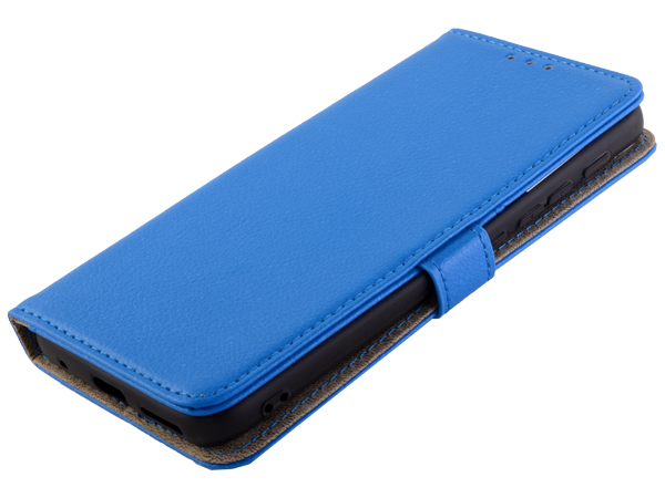 Synthetic Leather Wallet Case with Stand for Motorola Moto G30 - Blue