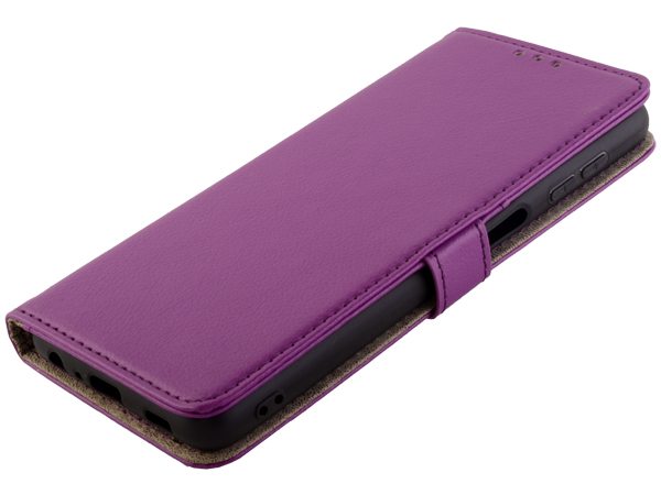 Synthetic Leather Wallet Case with Stand for Samsung Galaxy A32 5G - Purple