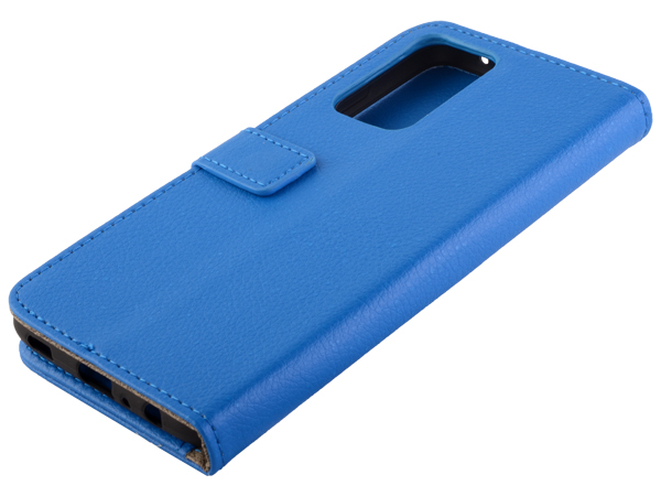 Synthetic Leather Wallet Case with Stand for Samsung Galaxy A52s/A52 - Blue