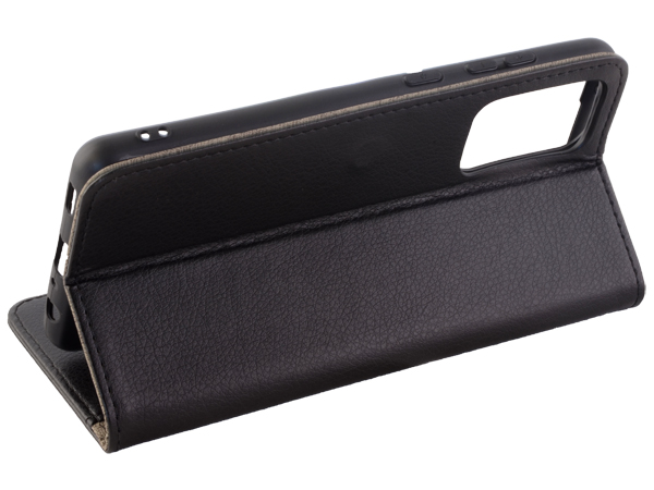 Synthetic Leather Wallet Case with Stand for Samsung Galaxy A72 - Black