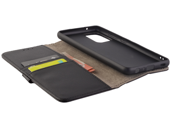 Synthetic Leather Wallet Case with Stand for Samsung Galaxy A72 - Black